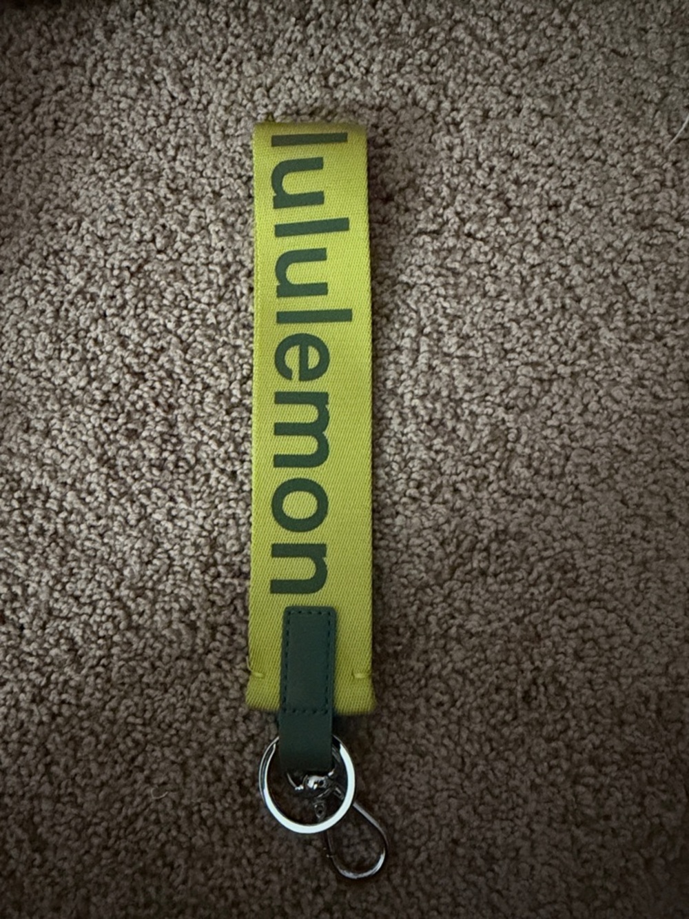 Lululemon Yellow Logo Key Wristlet Vintage